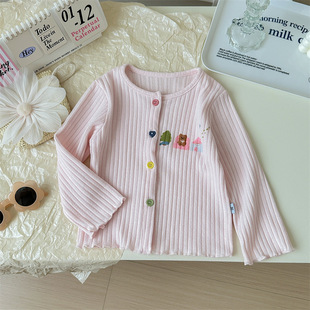 Girls' sweater autumn and winter 2022 new autumn cardigan winter children's fashionable top sweater baby coat