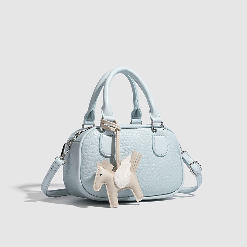 Ice Blue Chunye Portable Pillow Bag Women's 2025 New Small Tote Bag Fashion Pillow Bag Boston Handbag Women