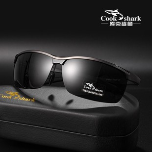 Kuk Shark новые поляризованные солнцезащитные очки для мужчин вождение водителя обесцвечивания очки Рыбалка солнцезащитные очки высокого уровня