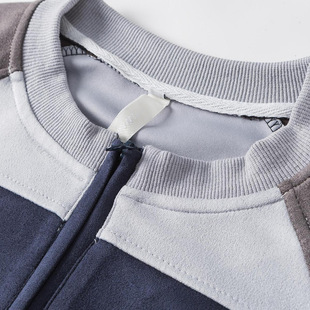 Mint Cat 2025 Spring New Real Shot American Retro Couple's Color Contrast Loose Pullover Sweatshirt