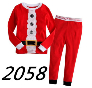 Children's homewear cotton men's and women's medium and big children's Christmas homewear children's suit wholesale