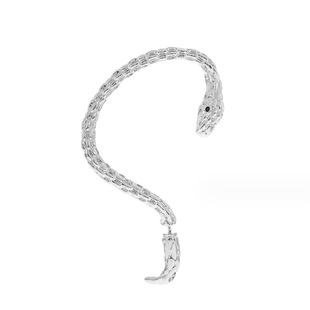European and American Personalized Winding Snake-shaped Piercing Earrings ins Niche Elegant Snake Ear Hook Hip-hop Dark Style Earrings