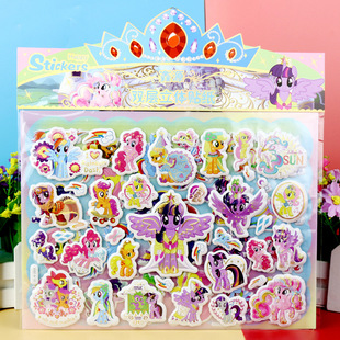 Crown Card Head Frozen Princess Sticker Animal Bubble Sticker Stereo Ultraman Sticker Dressing Sticker
