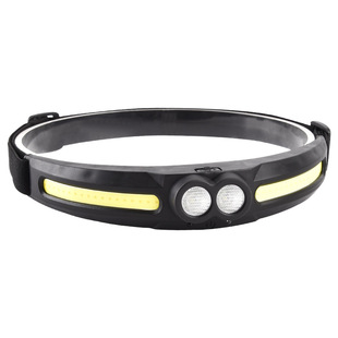 Cross-border new high-power COB outdoor multi-function wave induction headlight Type-c charging night riding fishing lamp