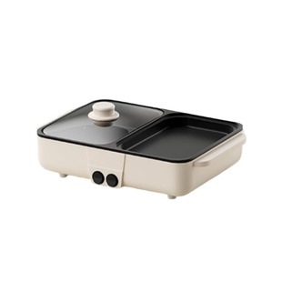 Household Korean-style Dual-purpose Smokeless Baking Pan Multi-functional Hot Pot Pot Electric Barbecue Oven Integrated Pot Rinse Grilled Fish Grill Machine