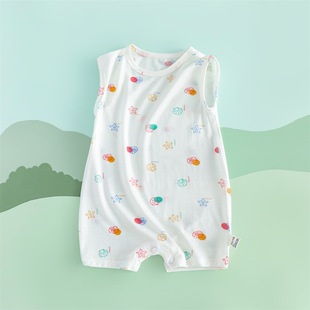 Summer jumpsuit pajamas baby clothes thin summer jumpsuit baby summer thin climbing suit for baby boys