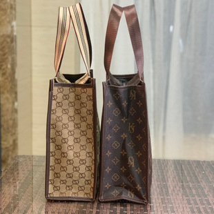 New Retro Large Capacity Handbag Fashion Shopping Bag Wash Bag Mummy Bag Commuter Hand Snack Rice Bag