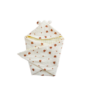 Bean Yarn Coated Newborn Baby Swaddling Cushion Cotton Newborn Baby's delivery room Soft Absorbent Swaddling Spring and Summer Thin