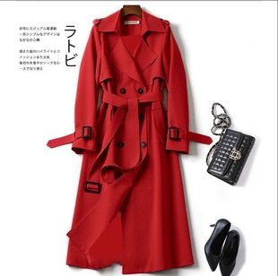 Women's Trenchcoat Mid-length 2023 Spring and Autumn New Korean Style Large Size Small Popular British Style Coat Over-the-knee Coat