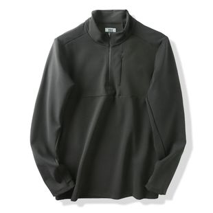 Professional Outdoor Spring Men's Quick-drying Breathable Stretch Half Zip Collar Long-sleeved Sports T-shirt Base Shirt