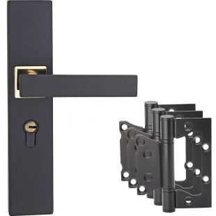 Black Interior Door Lock Bedroom Silent Door Lock Magnetic Suction Household Simple Solid Wood Door Lock Room Door Lock Set