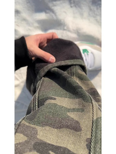 Американские камуфляжные брюки мужские осенне-зимние ootd носить бархатные брюки высокие улицы cleanfit лесозаготовительные джинсы
