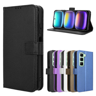 Hot 50i 4G Mobile Phone Case Infinix Hot50 5G Mobile Phone Leather Case Flip Card Diamond Pattern