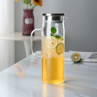 Glass Cold Water Bottle High Temperature Resistant Household Living Room Water Cup Teapot suit Juice Cold Tea Bottle Herbal Tea Pot Herbal Tea Pot