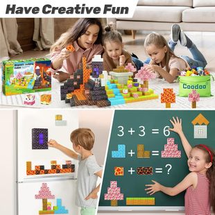 Cross-border Amazon MC My Magnetic World Building Blocks suit Magnetic Blocks Children's Creative Toys