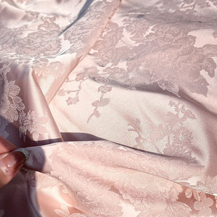 in stock Autumn and Winter Diamond Peony Flower Jacquard Cloth Women's dress Chinese Style Cheongsam Fashion Fabric