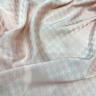 I'm still polyester-ammonia elastic satin houndstooth 90g spring and summer satin chiffon fabric fashion women's dress fabric