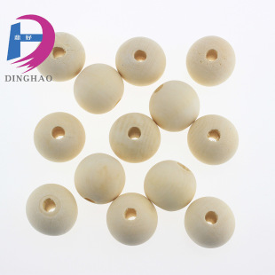 Wooden Beads, DIY Wooden Beads Loose Beads, Wood Color Wooden Beads, Unpainted, 100pcs/pack