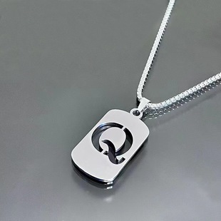 English character 26 letter necklace Taigang chain male and female student couple clothing accessories niche design simple all-match fashion