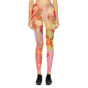 Spring and Summer 2024 Cross-border Foreign Trade Trend Women's Mesh Digital Printing Leggings Slimming Sexy Pants for Children