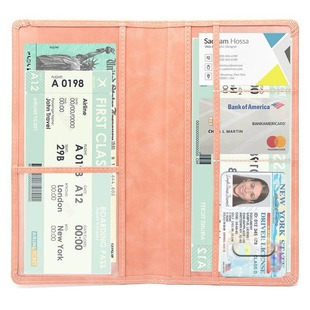 New American long driving license protection clip leather long 66-grain motor vehicle multi-functional insurance information set