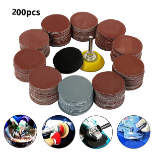 Cross-border e-commerce 2 inch 50mm flocking sandpaper set 2 inch 203 polished sandpaper set 40#-7000#