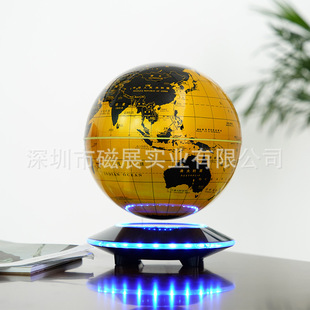 Magnetic levitation 8 inch globe rotating luminous office decorations living room desktop ornaments creative gifts birthday
