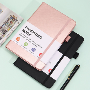 Cross-border strap notebook Amazon password book English address book phone book high value hand book