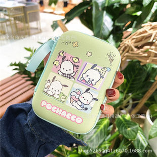 Charger storage bag headset data cable cute cartoon ccd camera bag portable finishing box large capacity hard