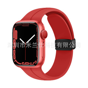 Для Apple Watch Apple iwatch6789se силиконовая складная Пряжка S9 магнитный ремешок Ultra2 производители