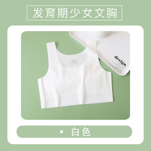 Girls' Lingerie Girls' Students' Developmental Bra Girls' Big Children's Ice Silk Small Vest One Stage Junior High School Students Children
