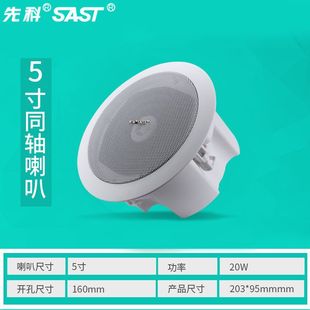 Xianke ceiling audio Commercial store indoor ceiling wall hanging ball speaker ceiling speaker embedded speaker