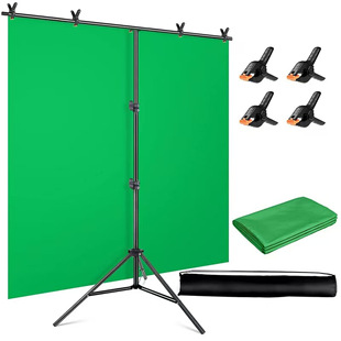 T-shaped background stand 2x 2 m factory wholesale studio green screen stand adjustable T-shaped background stand with clip