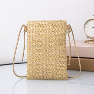 Straw Fashion Small Bag Women's 2025 Summer New Stylish Casual Bag Woven Shoulder Messenger Bag Factory Outlet