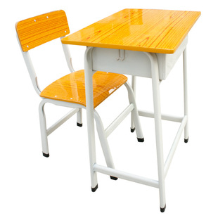 Wholesale primary and secondary school students' desks and chairs single suit factory direct guidance training class writing desk school classroom learning