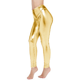 Cross-border New Bronzing Imitation Leather Multi-size Leggings Candy-colored Nightclub Slim Leather Pants Not Easy to Fade Cropped Pants