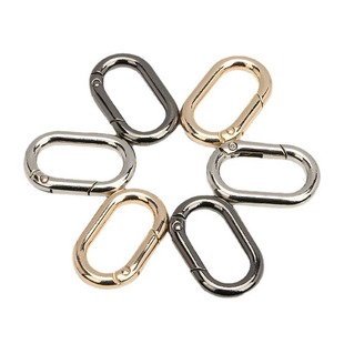 Factory round opening spring ring metal spring hanging buckle alloy bulb buckle wholesale package hook 8 buckle