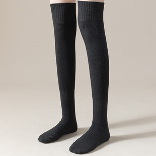 Terry over-the-knee socks women's winter fleece-lined thick warm thigh socks micro pressure skinny leg high socks wholesale can be worn outside