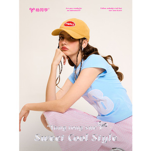[Yang Tongxue] Round Baseball Cap Big Head Cap Children 2025 New Niche Cap Show Face Tide