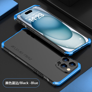 Трансграничное применение iPhone16promax трехступенчатая металлическая задняя панель анти-падение 14 чехол для телефона Apple 12