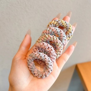 Children's Braided Thick Hair Rope 2025 New Hair Rubber Band Women's High Elastic Durable Headline Headwear
