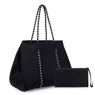 Manufacturers produce diving material outdoor portable beach Women's bag breathable perforated multi-color optional mommy beach bag