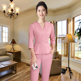 New Beauty Salon Beautician Work Clothes High-end Professional suit Temperament Elastic Skin Management Front Desk Technician Clothes