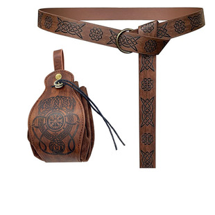 Halloween costume accessories suit medieval knight belt Viking sword sheath retro bag COSPLAY props