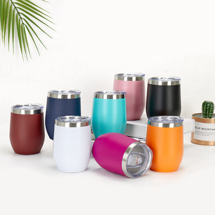 Manufacturers cross-border for 12oz eggshell Cup 304 stainless steel double vacuum insulation U-shaped egg cup spot wholesale