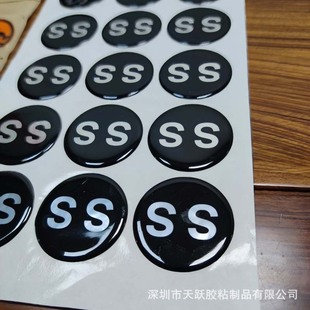 Epoxy Label Crystal Drop Plastic Sign Printing Custom Self-Adhesive Sticker Transparent Hemispherical Stereo Trademark Logo