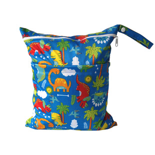 Angel Paradise genuine 37 to 58 double zipper printed snap button diaper bag waterproof bag-