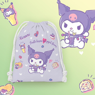 Kulomi Drawstring Bag Связанный карман для путешествий Разное нижнее белье Сумка для хранения игрушек Мультфильм Косметичка Портативная сумка для хранения