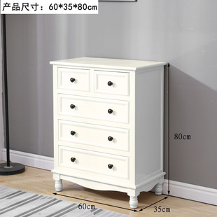 Bucket Cabinet Solid Wood American Style Simple Storage Wall Small Cabinet Bedroom Living Room Drawer Side Cabinet Storage Cabinet New Product