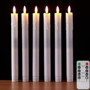 Plastic simulation candle lamp day scene props smooth simulation rod wax atmosphere lamp pendulum bullet electronic candle raw